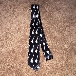 Tie with Guitar pattern